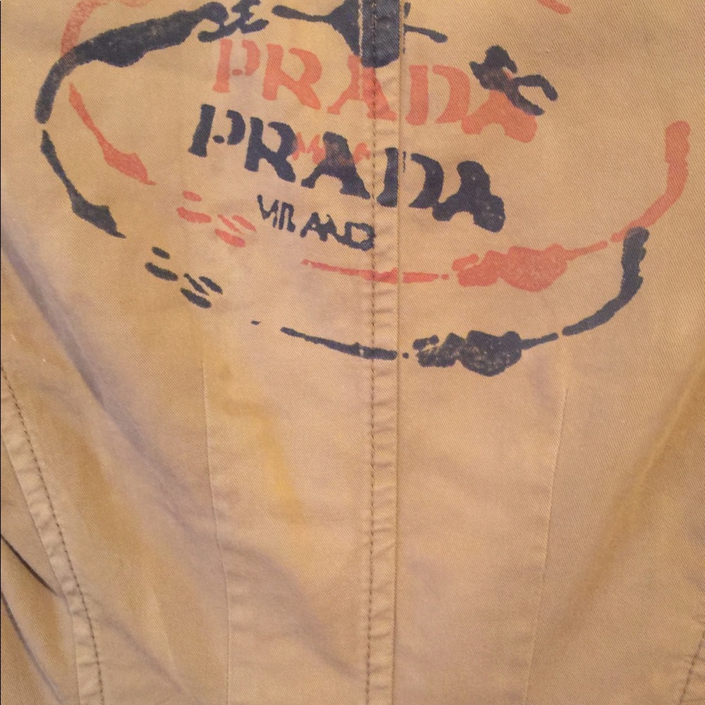Prada Distressed Logo Jacket